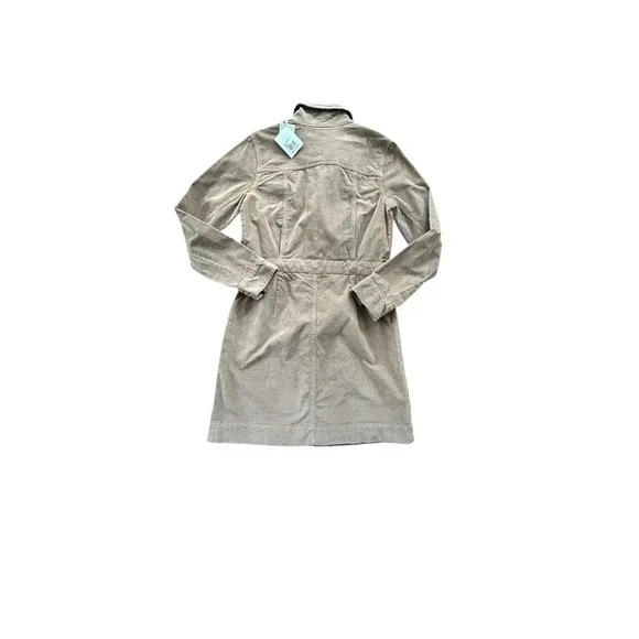 Faherty Brown Stretch Cord Michelle Shirt Dress Size Small NWT